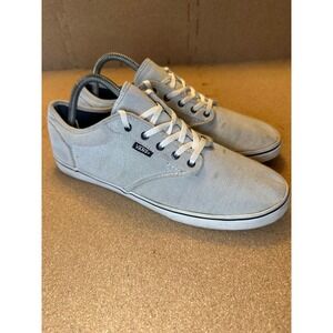 Vans Atwood Low Pinstripe Canvas Sneakers Grey White Womens 10 Skate Shoes TB4R